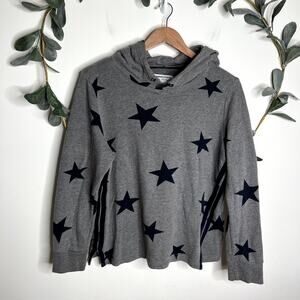 Gray Sweatshirt with Dark Blue Stars LAST CALL